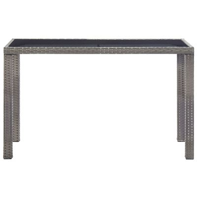 vidaXL ガーデンテーブル アントラシート 123x60x74 cm ポリラタン製