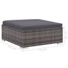 vidaXL ガーデンラウンジ8点セット クッション付き ポリラタン製 グレー