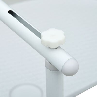 vidaXL ハンギングバルコニーテーブル ホワイト 60x64x83.5cm プラスチック 籐風