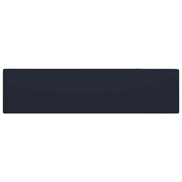 vidaXL バスルーム用 洗面ボウル オーバーフロー付き セラミック製 ダークブルー