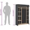 vidaXL 洋服ダンス グレー 110x40x170cm 布製