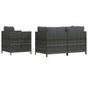 vidaXL ガーデンソファ4点セット クッション付き ポリラタン製 グレー