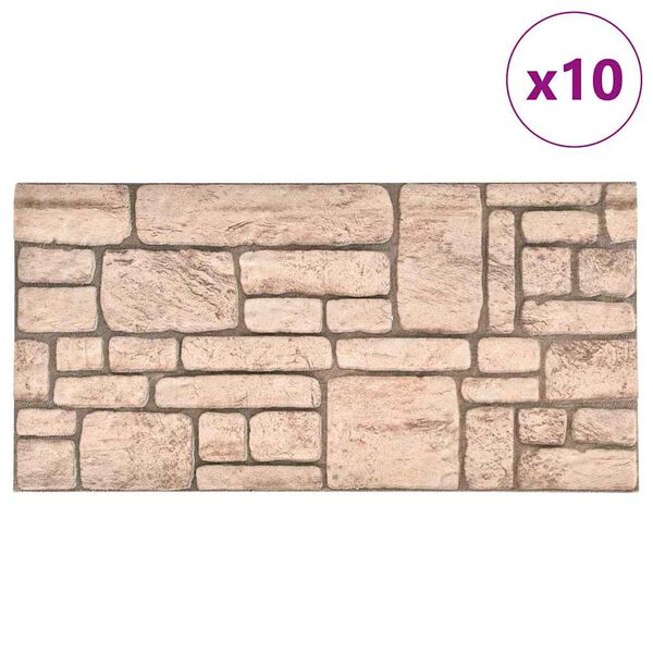 vidaXL 3D ウォールパネル ベージュ レンガデザイン 10点 EPS