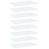 vidaXL 本棚ボード 8点 ホワイト 60x40x1.5cm パーティクルボード