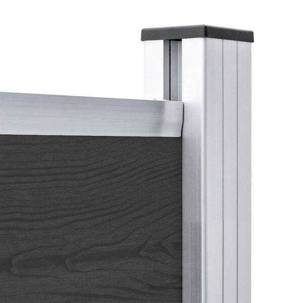 vidaXL フェンスパネル WPC 175x146cm ブラック