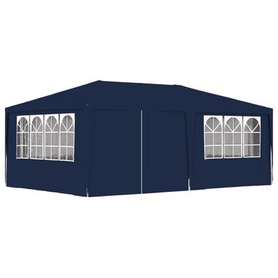 vidaXL プロ仕様 パーティーテント 側壁付き 4x6m ブルー 90g/m²