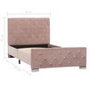 vidaXL ベッドフレーム ピンク 布製 90x200cm