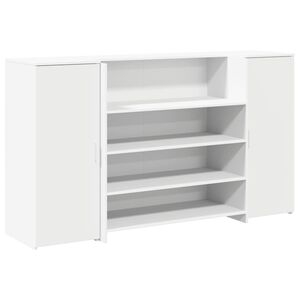 vidaXL 受付デスク ホワイト 180x50x103.5 cm エンジニアードウッド