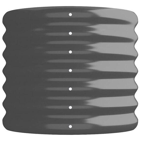 vidaXL ガーデンプランター 亜鉛メッキスチール 260x40x36 cm アントラシート