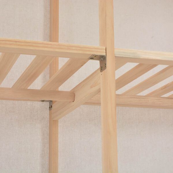 vidaXL 洋服ダンス ホワイト 200x40x170cm 布製