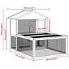 vidaXL 動物用 うさぎ用ケージ 屋外飼育場付き 木製