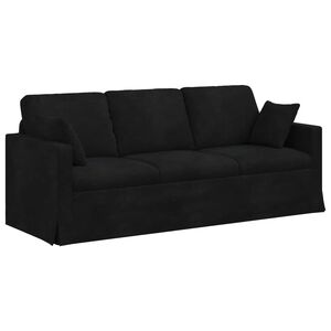 vidaXL ソファ ブラック 198 x 78 x 80 cm ベルベット