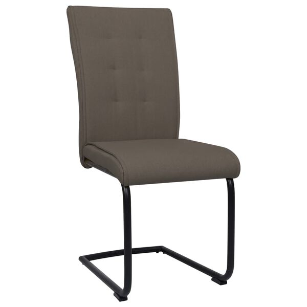 vidaXL カンチレバーダイニングチェア 2点 トープ 布製