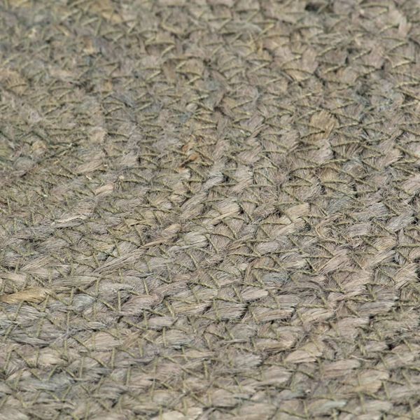 vidaXL ランチョンマット 4枚 無地 ダークグレー 38cm 丸型 ジュート製