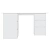 vidaXL コーナーデスク ホワイト 145x100x76cm エンジニアリングウッド