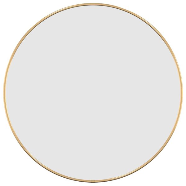 vidaXL ウォールミラー ゴールド 直径50 cm 円形