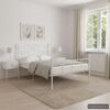 vidaXL ベッドフレーム ホワイト 金属製 100x200cm