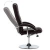 vidaXL リクライニングチェア フットスツール付き ブラウン 合成皮革製