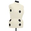vidaXL 調整可能 ドレスフォーム 人台 女性 クリーム L サイズ44-50