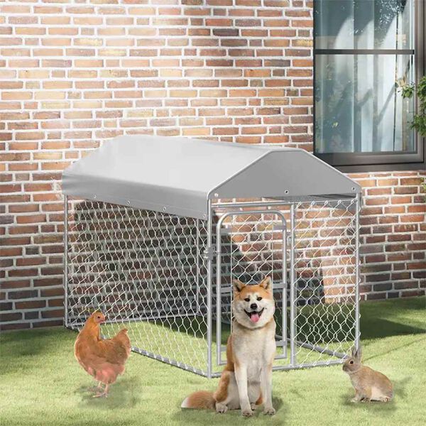 vidaXL 屋根付き 屋外用 犬小屋 200x100x125cm