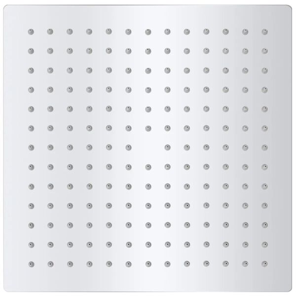 vidaXL レインシャワーヘッド ステンレススチール製 25x25cm 正方形