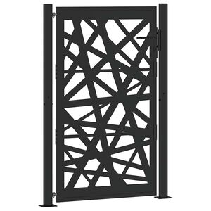 vidaXL ガーデンゲート ブラック 100x150cm スチール製 ライトデザイン