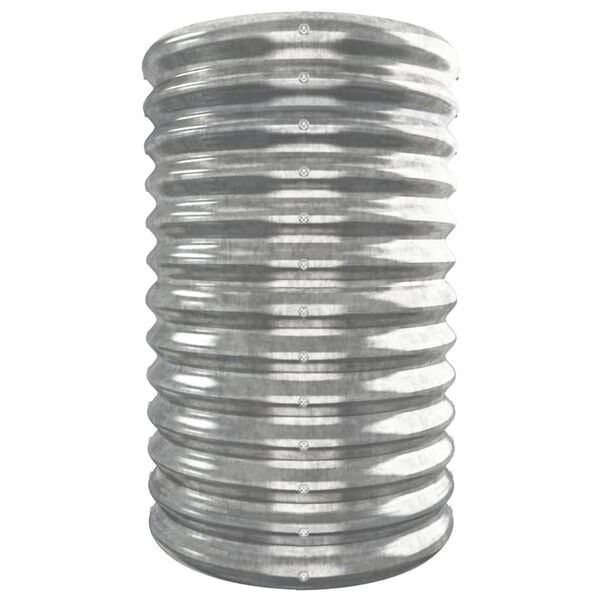 vidaXL ガーデンプランター 亜鉛メッキスチール 332x40x68 cm シルバー