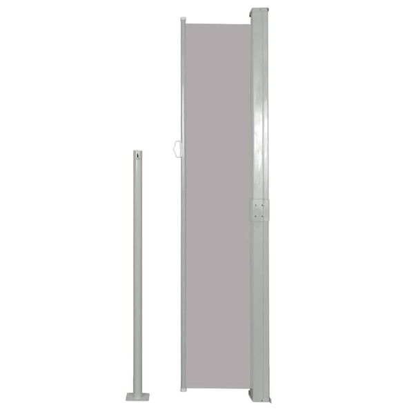 vidaXL パティオ用 引き込み式 サイドオーニング 160x300cm グレー