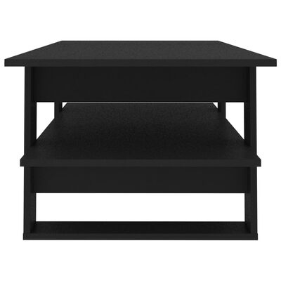 vidaXL コーヒーテーブル 黒色 110x55x42cm パーティクルボード
