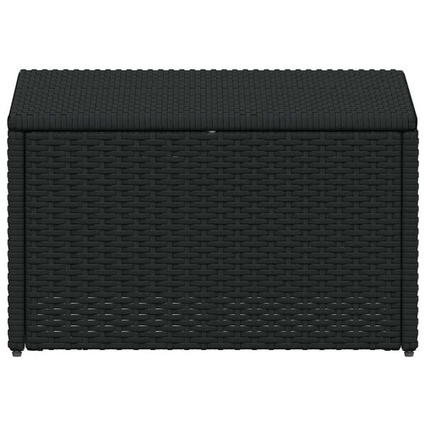 vidaXL ガーデンラウンジ4点セット クッション付き ポリラタン ブラック