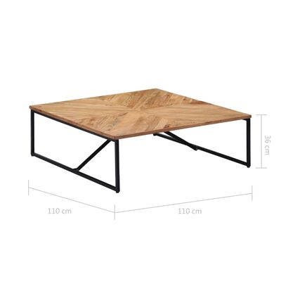 vidaXL コーヒーテーブル 110x110x36cm アカシア無垢材