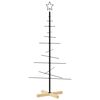 vidaXL 金属製クリスマスツリー 木製ベース付き ブラック 120cm