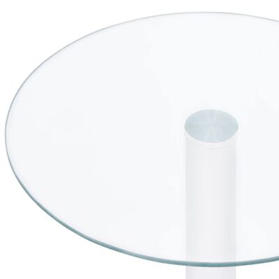 vidaXL コーヒーテーブル 透明 40cm 強化ガラス製