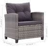 vidaXL ６点ガーデンソファセット クッション付き ラタン ダークグレー
