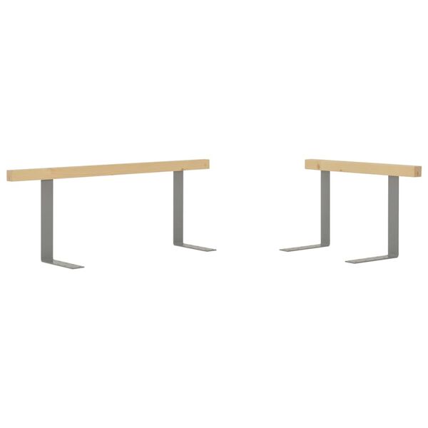 vidaXL パレットソファ用バックレスト 2点 110/70cm パイン無垢材