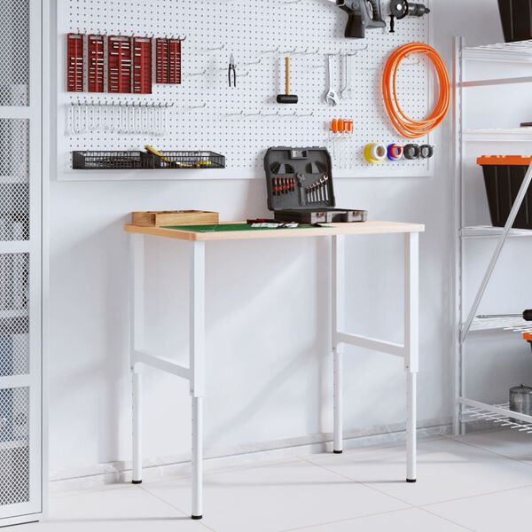 vidaXL ワークベンチ用フレーム 調整可能 2点 金属製 55x(69-95.5)cm グレー