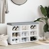 vidaXL シューベンチ ホワイト 82x32x50 cm エンジニアードウッド