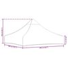 vidaXL パーティーテント専用ルーフ 2x2m テラコッタ 270g/m²
