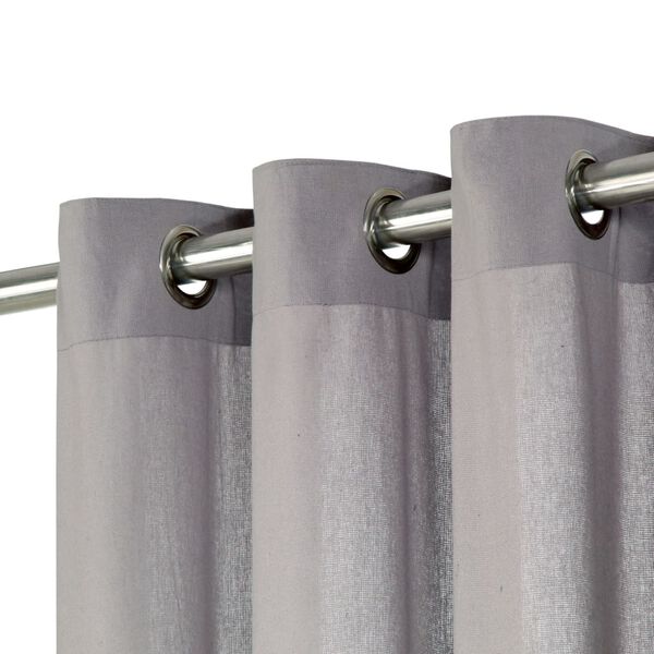 vidaXL カーテン 2面タイプ 140x175cm 金属リング付き コットン製 グレー