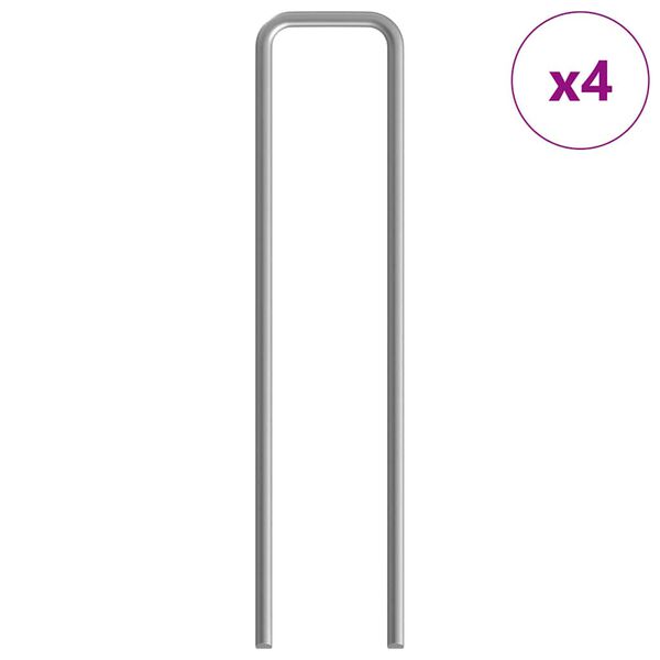 vidaXL ウサギケージ シルバー 100 x 100 x 210 cm 亜鉛めっき鋼