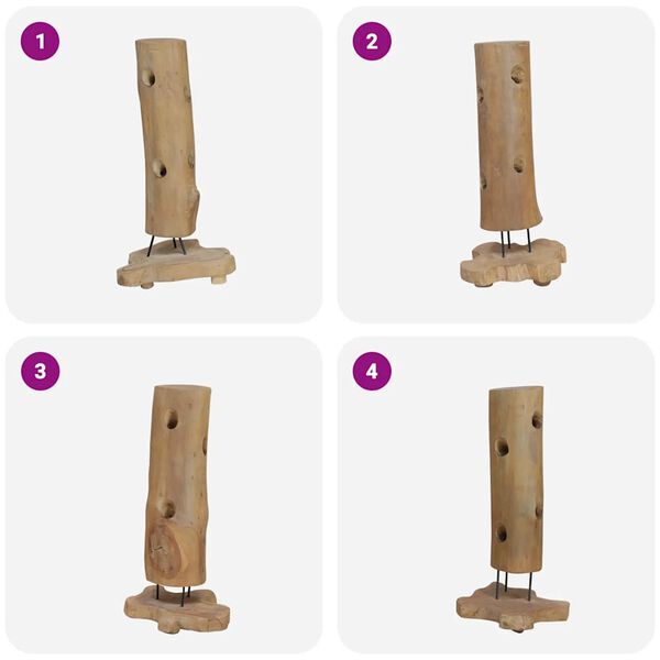 vidaXL ワインラック ボトル8本 40x30x80cm チーク無垢材