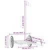 vidaXL 自転車用トレーラー ブラック 126x63x34 cm 鉄製