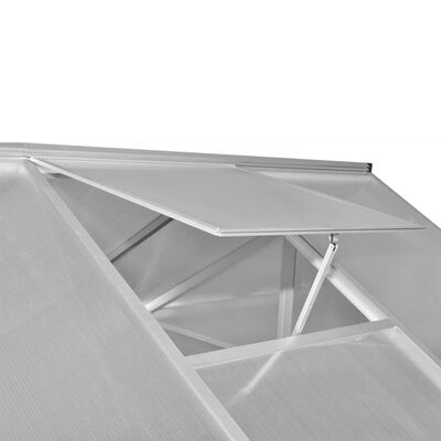 vidaXL 温室 ベースフレーム付き 強化アルミ製 6.05 m²