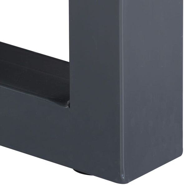 vidaXL コーヒーテーブル ライブエッジ 60x60x40cm アカシア無垢材 グレー