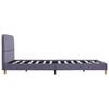 vidaXL ベッドフレーム ライトグレー 布製 135x190cm