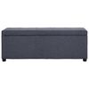 vidaXL ベンチ 収納スペース付き 116cm ダークグレー ポリエステル製
