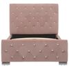 vidaXL ベッドフレーム ピンク 布製 90x200cm
