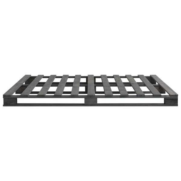 vidaXL すのこベッドフレーム グレー パイン無垢材 200x200cm