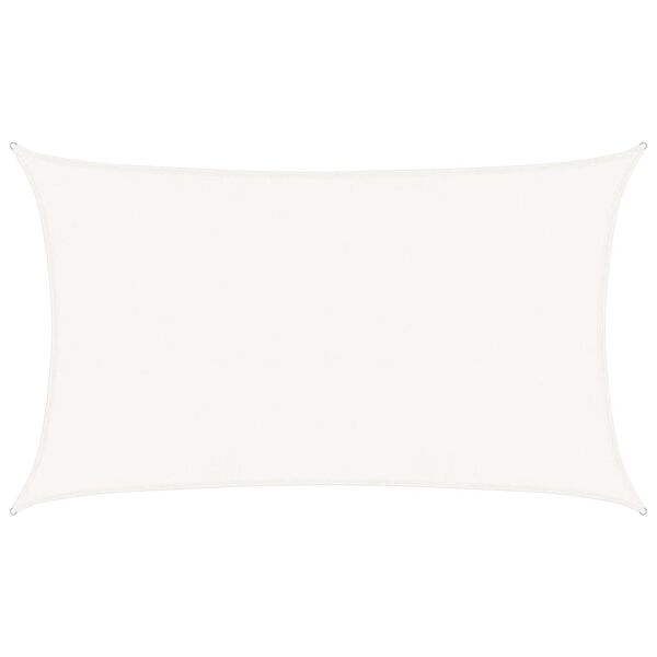 vidaXL サンシェードセイル 160g/m&sup2; ホワイト 5x8m 高密度ポリエチレン