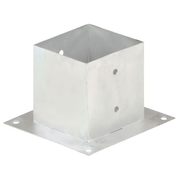 vidaXL 支柱用アンカー 4点 亜鉛メッキ金属 141mm